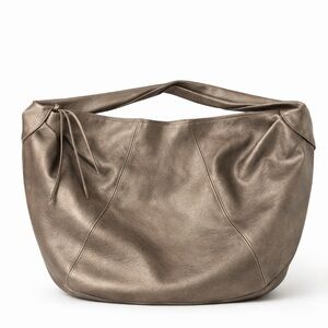 ✨ Anthropologie Silver Metallic Leather Slouchy Hobo Purse ✨